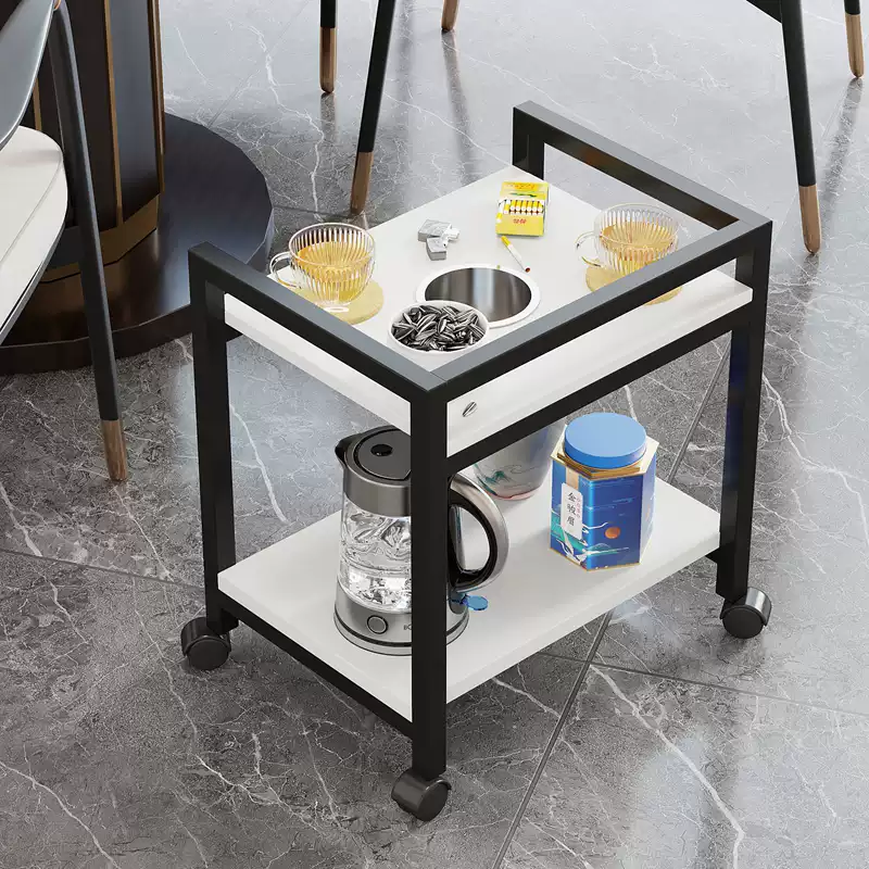 Versatile Side Table with Built-in Ashtray and Tea Cup Holder - Compact, Movable, and Stylish for Living Room, Balcony, or Gaming Spaces - Image 2