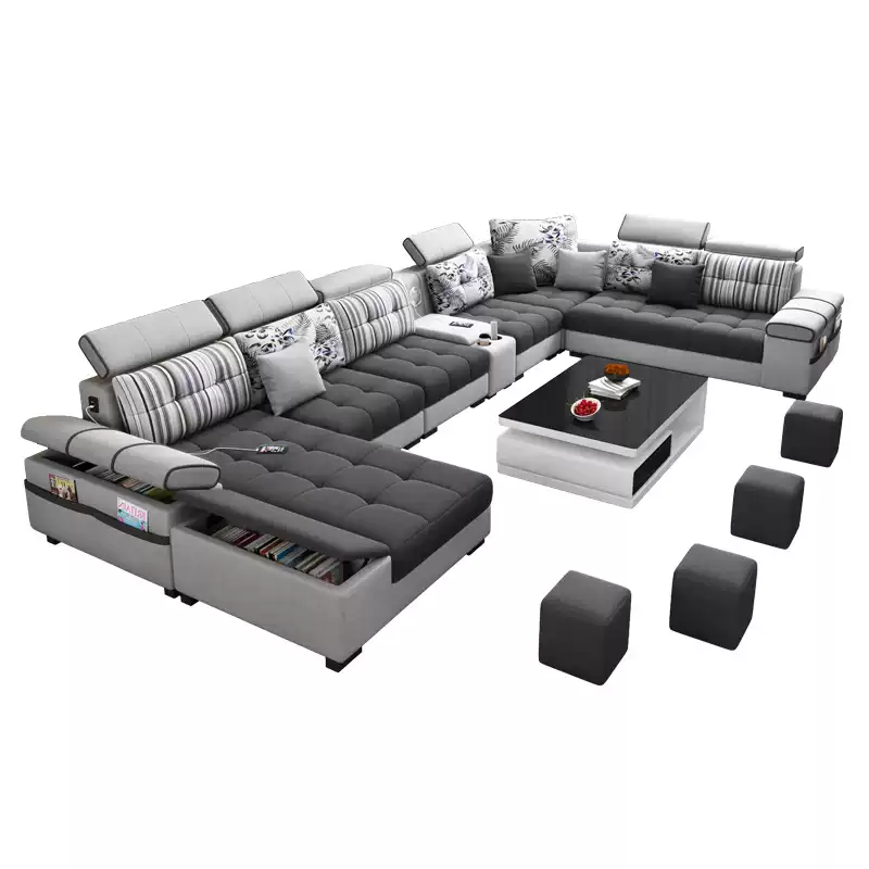 2025 New Large-Scale Nordic Tech Fabric Sofa Set - Modern Minimalist Living Room Furniture with Modular Design, High Comfort, and Durable Upholstery for Contemporary Home Decor - Image 4