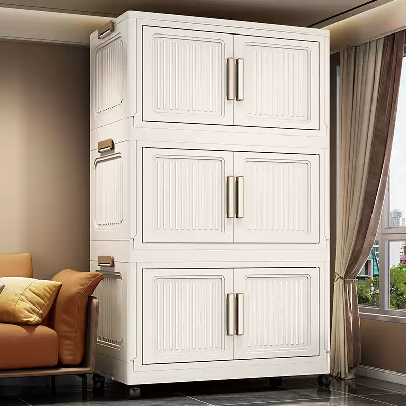 Easy Assembly Multi-Layer Storage Cabinet for Kids' Room, Bedroom, and Living Room - Versatile Toy, Clothes, and Household Organizer with Sturdy Design and Modern Style - Image 2