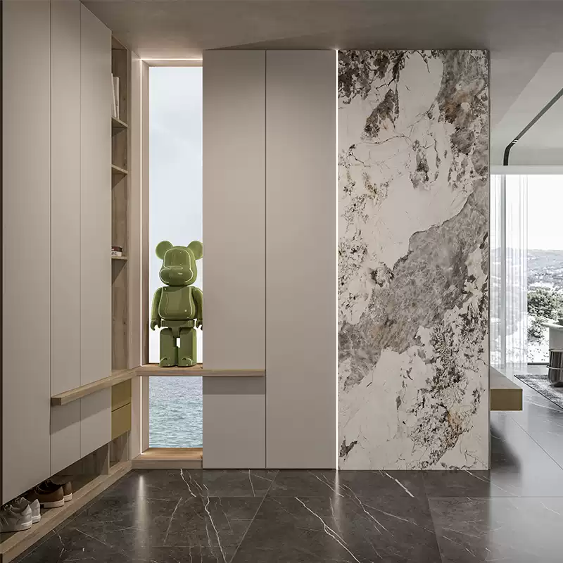 Custom Full Wall TV Cabinet with Bookshelf and Storage, Modern Living Room Furniture for Seamless Entertainment and Organization - Image 3