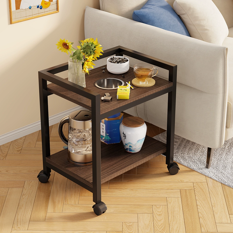 Modern Mobile Tea Table with Storage Shelf - Versatile Small Side Table for Living Room Sofa, Bedroom Nightstand, and Corner Decor - Image 6