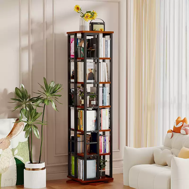 360-Degree Rotating Bookshelf for Kids: Creative, Space-Saving, and Modern Home Storage Solution with Easy Assembly and Durable Design - Image 5