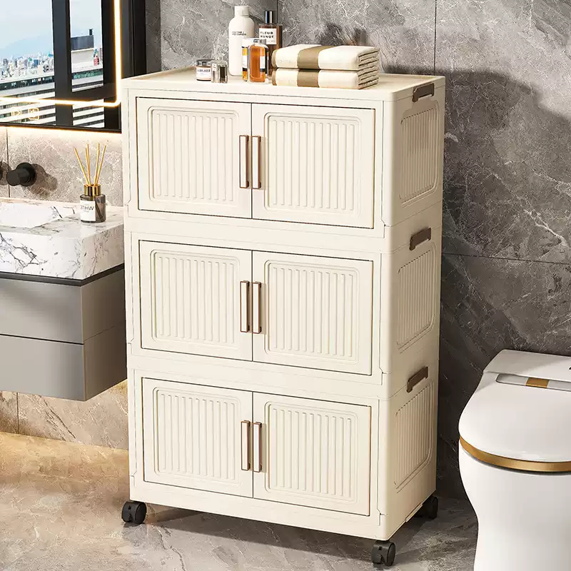 Easy Assembly Multi-Layer Storage Cabinet for Kids' Room, Bedroom, and Living Room - Versatile Toy, Clothes, and Household Organizer with Sturdy Design and Modern Style - Image 4