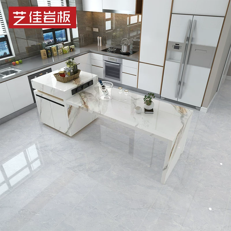 Premium Extendable Kitchen Island Dining Table with Luxury Marble Top - Elegant Open-Concept Design for Spacious Homes and Modern Living - Image 6