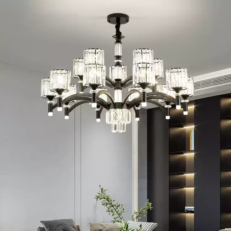Nordic Modern Crystal Chandelier for Living Room - Elegant Large Ceiling Light with Crystal Accents, Perfect for Dining Room and Bedroom Lighting - Image 2
