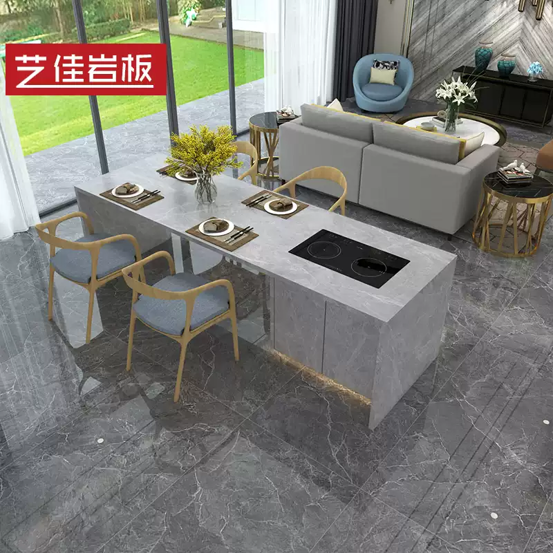 Custom Kitchen Island Bar Table with Integrated Countertop and Minimalist Design - Compact Open-Concept Dining Solution for Small Spaces - Image 5