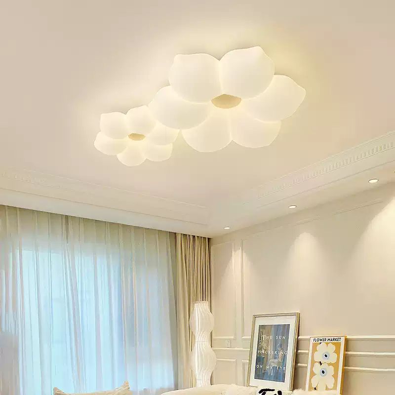 Modern Crystal Chandelier with Flower Petal Design - Full Spectrum Ceiling Light for Living Room, Dining Room, and Bedroom - Oil Rubbed Bronze Finish with Frosted Glass Shades - Image 3