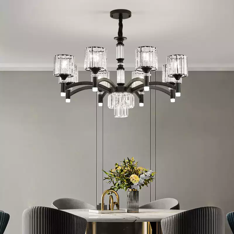 Nordic Modern Crystal Chandelier for Living Room - Elegant Large Ceiling Light with Crystal Accents, Perfect for Dining Room and Bedroom Lighting - Image 3