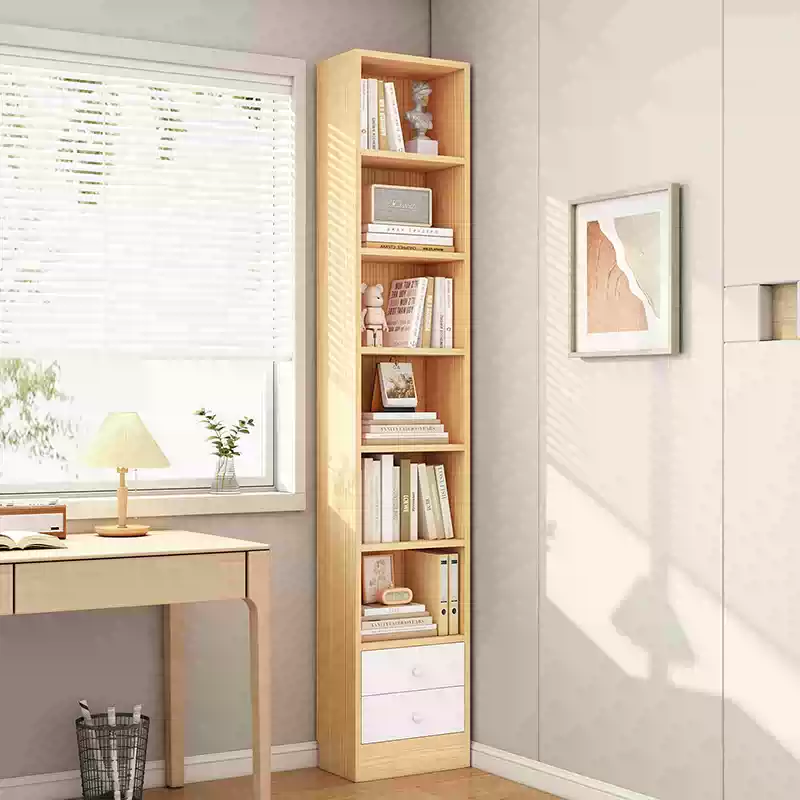 Premium Aluminum Alloy Corner Bookcase with Narrow Gap Design for Living Room and Study - Space-Saving Wall-Mounted Triangular Storage Cabinet - Image 5