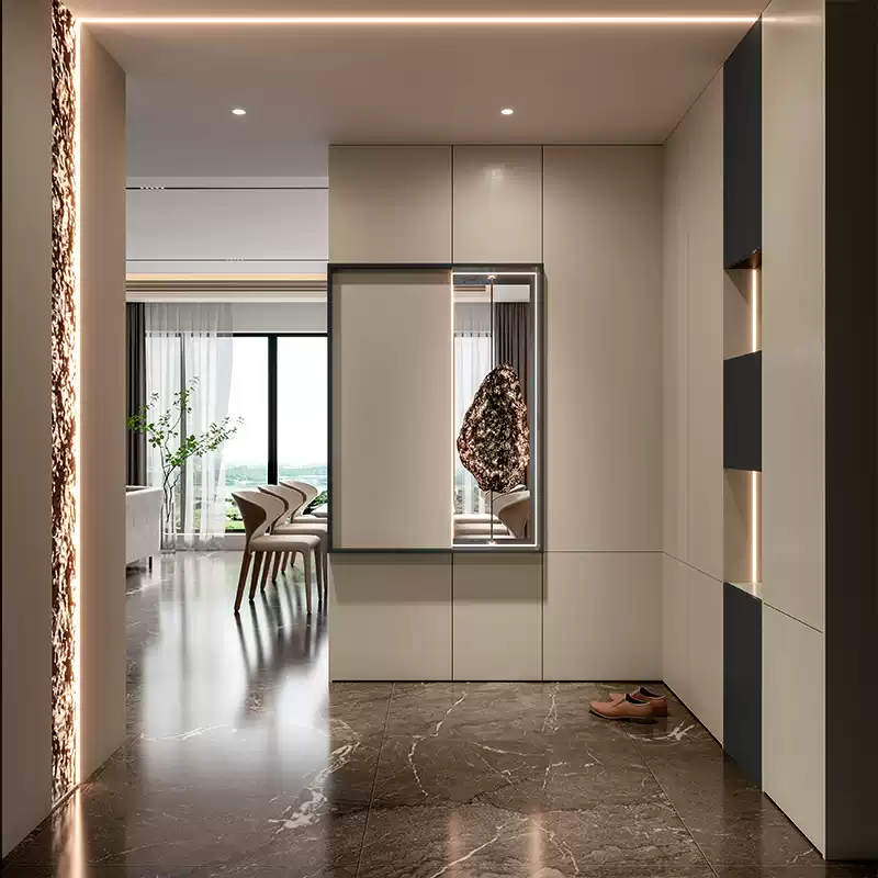 Customized Wardrobe Gold Medal Wardrobe Whole House Customized Wardrobe Customized Overall Wardrobe Modern Bedroom Furniture Wardrobe Closet Peak System - Image 5