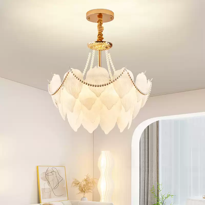 Modern French-Style Pendant Light with Milk Glass Shade - Elegant Dining Room and Bedroom Lighting Fixture for a Sophisticated and Luxurious Ambiance - Image 3