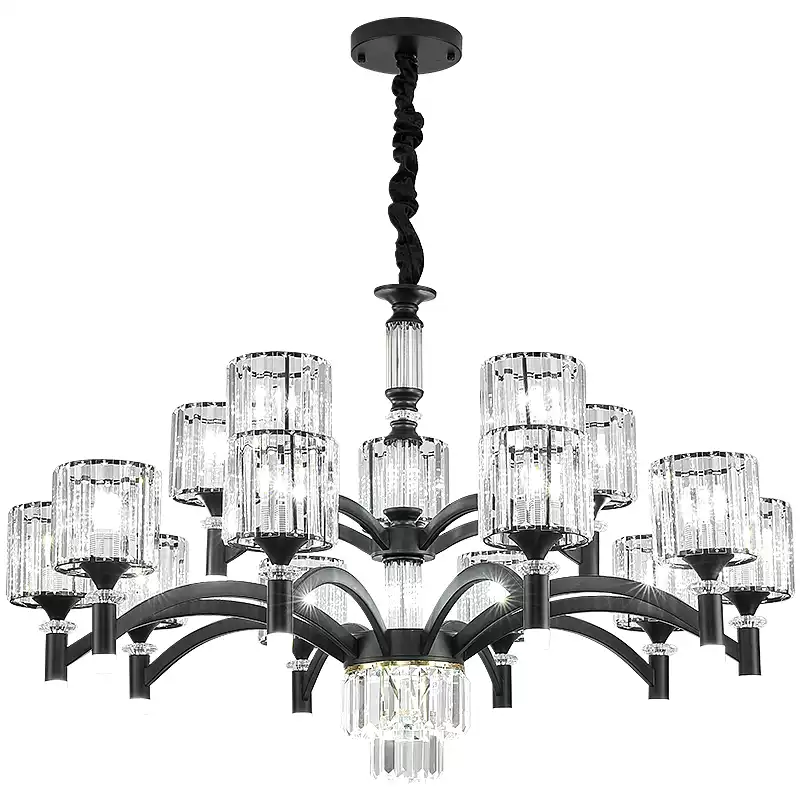 Nordic Modern Crystal Chandelier for Living Room - Elegant Large Ceiling Light with Crystal Accents, Perfect for Dining Room and Bedroom Lighting - Image 5
