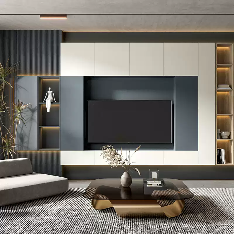 Customized Wardrobe Gold Medal Wardrobe Whole House Customized Wardrobe Customized Overall Wardrobe Modern Bedroom Furniture Wardrobe Closet Peak System - Image 3