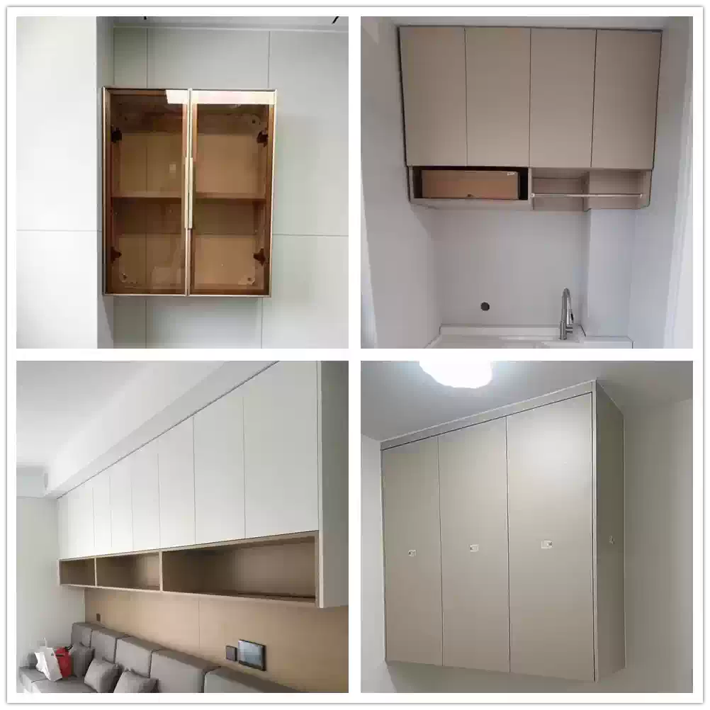 Premium Wall-Mounted Aluminum Alloy Kitchen Cabinet - Modern Space-Saving Storage Solution for Bedroom, Balcony, and Living Areas - Image 5