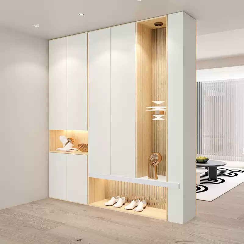 Customizable Modern Entryway Shoe Cabinet with Gold Accents - Space-Saving Storage Solution for Hallway and Living Room - Image 4