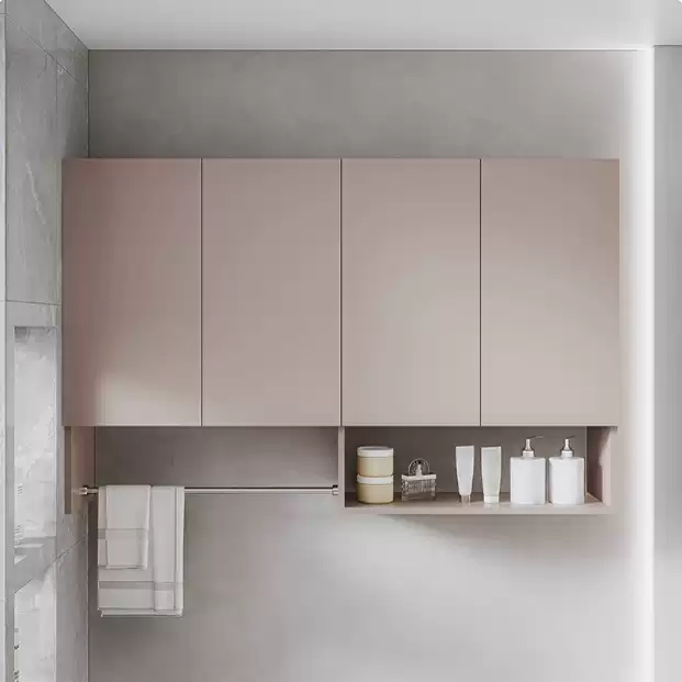 Premium Wall-Mounted Aluminum Alloy Kitchen Cabinet - Modern Space-Saving Storage Solution for Bedroom, Balcony, and Living Areas - Image 2