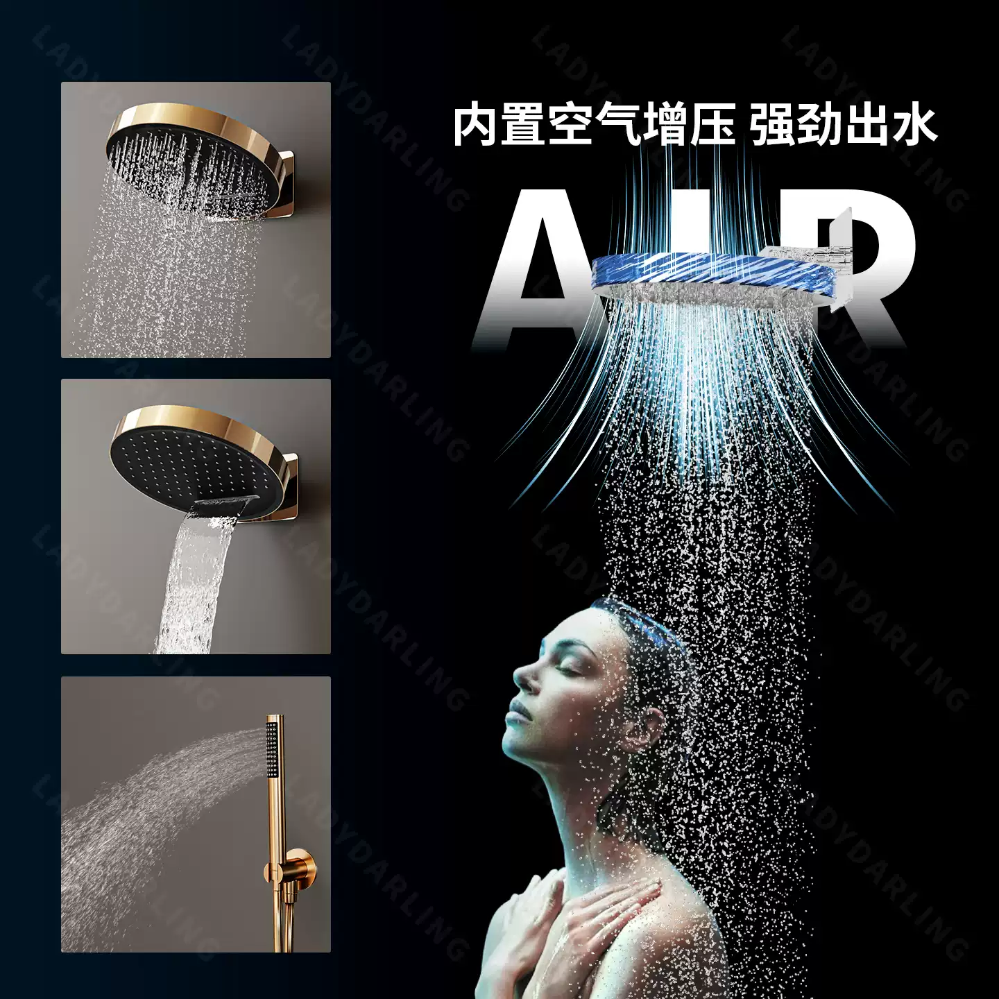 Hansgrohe Raindance Select E 2-Jet Hand Shower 120 with Rose Gold Finish - Premium Wall-Mounted Thermostatic Shower System for Modern Bathrooms - Image 2