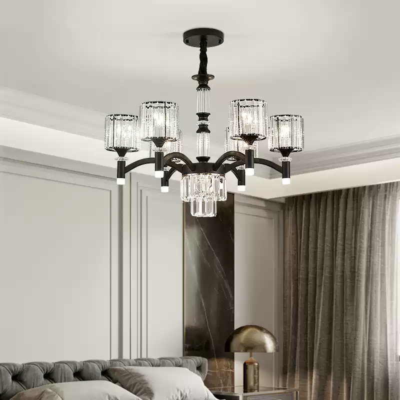 Nordic Modern Crystal Chandelier for Living Room - Elegant Large Ceiling Light with Crystal Accents, Perfect for Dining Room and Bedroom Lighting - Image 4