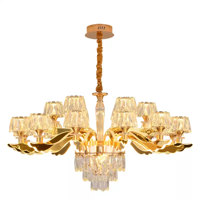 Modern Luxury Living Room Chandelier - Elegant Ceiling Light with Crystal Accents for Contemporary Home Decor, Stylish Dining Room Lighting Fixture with Adjustable Arms and Warm LED Illumination - Image 5