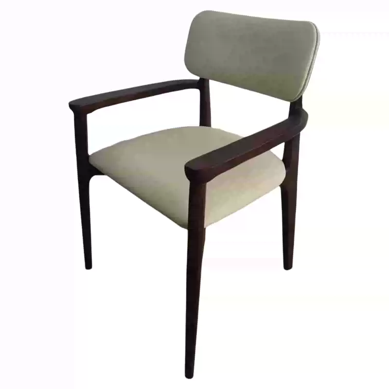 Modern High-Back Dining Chair with Iron Frame and Upholstered Seat - Elegant Restaurant and Home Furniture for Stylish Dining Rooms, Lounges, and Hotels - Image 5