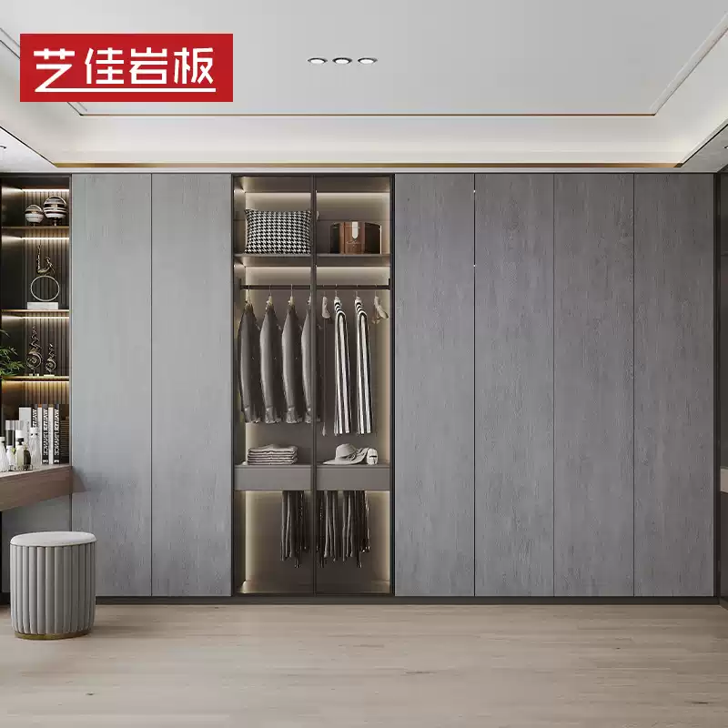 Customizable Italian Stone Slab Kitchen Cabinet Door Panel - Premium Aluminum Alloy Frame for Wardrobes, Shoe Cabinets, and Wine Cabinets - Durable and Stylish Design - Image 3