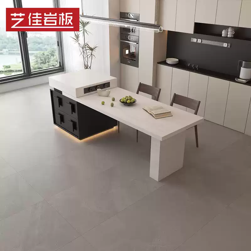 New Style Natural Stone Kitchen Island with Integrated Dining Table - Multi-Functional Open Kitchen Design with Storage Cabinet Combination - Image 4